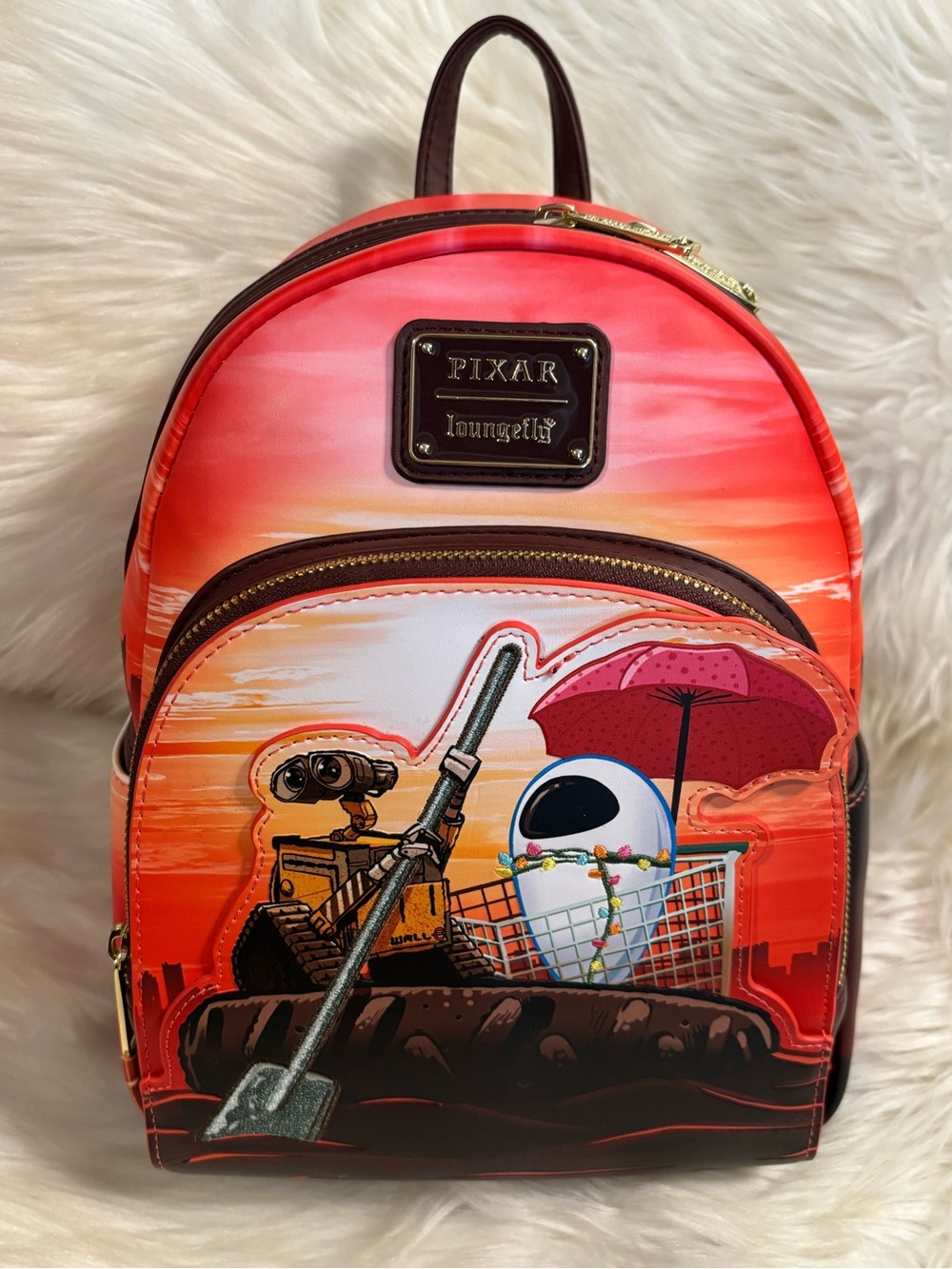 Loungefly Disney Pixar WALL-E Eve Earth Date Mini Backpack NWT